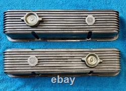 Cal Custom SBC Finned Aluminum Valve Covers 40-2300 Small Block Chevy