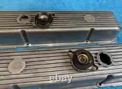 Cal Custom SBC Finned Aluminum Valve Covers 40-2300 Small Block Chevy