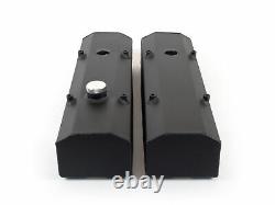Canton 65-201BLK Valve Covers Small Block Chevy Fab Alum With Fill & PCV Ports
