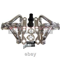 Ceramic Coated Small Block Chevy SBC Hugger Street Headers Shorty Hot Rod Street