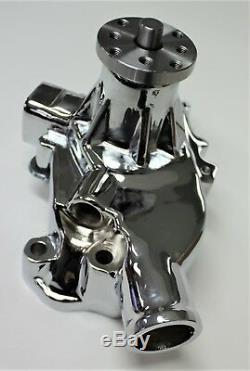 Chev Small Block Sbc Water Pump Chromed Alloy Short Pump Sbc 283-327-350-400