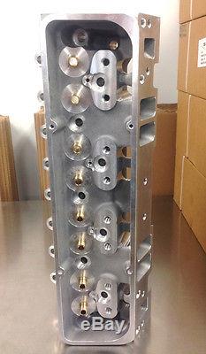 Chevy 205cc Aluminum Cylinder Heads SBC 262-400 V8 2.02 1.60 Bare Pair