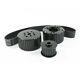 Chevy Small Block (262-350) Short Water Pump Gilmer Style Black Pulley Kit