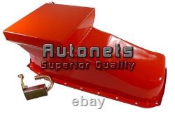 Chevy Small Block 80-85 283 305 327 350 400 Drag Racing Oil Pan Orange 7 QTS SBC