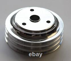 Chevy Small Block Pulley Kit 3V Long Water Pump SBC 283 327 350 400 LWP V-Belt