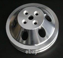 Chevy Small Block Pulley Kit 3V Long Water Pump SBC 283 327 350 400 LWP V-Belt