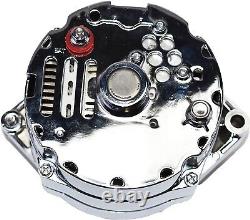 Chevy Small Block SBC Complete Chrome Steel Pulley, Bracket & Pump Kit Long Pump