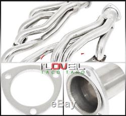 Chevy Small Block Sbc V8 Shorty 4-1 Stainless Steel Race Header Exhaust Manifold