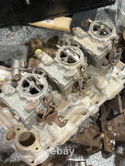 Chevy small block intake manifold 3 Deuces 3 Two Barrel Carbs And Manifold