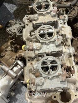 Chevy small block intake manifold 3 Deuces 3 Two Barrel Carbs And Manifold