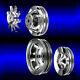 Chrome small block Chevy pulley set 4 pulleys for long pump 283 327 350 383 400