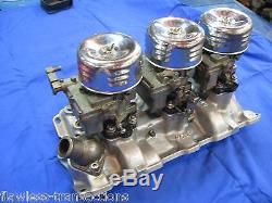 Complete Small Block Chevy Tri-Power 3-Deuce 3x2 6-Pack Intake System Chevrolet