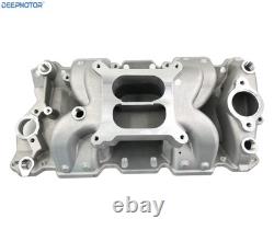 Deepmotor SBC Air Gap Dual Plane intake manifold for Small Block Chevy 350 400