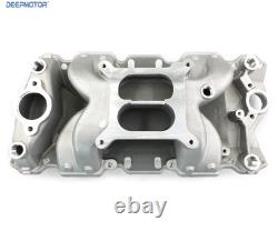 Deepmotor SBC Air Gap Dual Plane intake manifold for Small Block Chevy 350 400