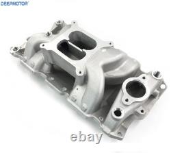 Deepmotor SBC Air Gap Dual Plane intake manifold for Small Block Chevy 350 400