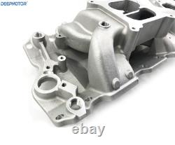 Deepmotor SBC Air Gap Dual Plane intake manifold for Small Block Chevy 350 400