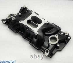 Deepmotor SBC Small Block Chevy 350 400 intake manifold Dual Plane Black 1956-86