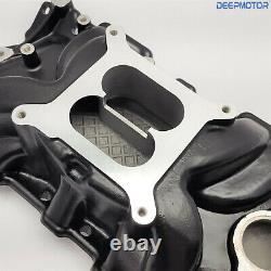 Deepmotor SBC Small Block Chevy 350 400 intake manifold Dual Plane Black 1956-86