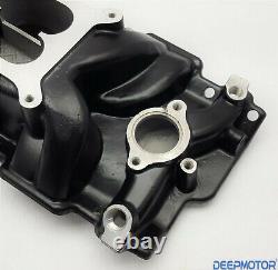 Deepmotor SBC Small Block Chevy 350 400 intake manifold Dual Plane Black 1956-86