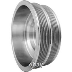Dual Groove Chevy Small Block Serpentine Crankshaft Pulley 7 SBC 350 383 6 Rib