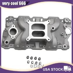 Dual Plane Aluminum Intake Manifold For SBC Small Block Chevy 305 327 350 400