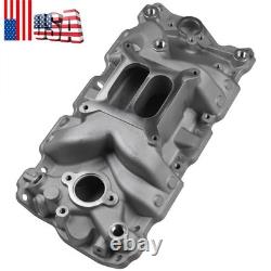 Dual Plane High Rise Intake Manifold For 62-95 Small Block Chevy 305 327 350 400