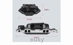 Dual Plane Intake Manifold Black for Small Block Chevy SBC 283 305 327 350 400