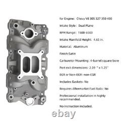 Dual Plane Intake Manifold For Small Block Chevy 305 327 350 400 62-95 High Rise
