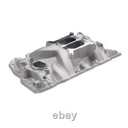 Dual Plane Intake Manifold for Small Block Chevy 305 327 350 V8 1955-86 Bolt-on