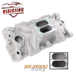Dual Plane Intake Manifold for Small Block Chevy 305 327 383 V8 1955-86 Bolt-on