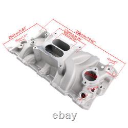 Dual Plane Intake Manifold for Small Block Chevy 305 327 383 V8 1955-86 Bolt-on
