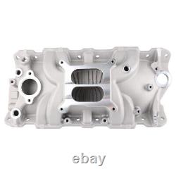 Dual Plane Intake Manifold for Small Block Chevy 305 327 383 V8 1955-86 Bolt-on
