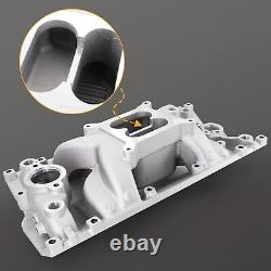 Dual Plane Vortec Air Gap Intake Manifold For Small Block Chevy SBC 350 1996+