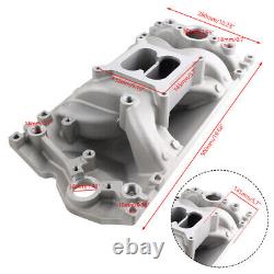 Dual Plane Vortec Air Gap Intake Manifold for Small Block Chevy SBC 350 1996+ US