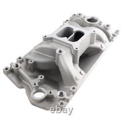 Dual Plane Vortec Air Gap Intake Manifold for Small Block Chevy SBC 350 1996+ US