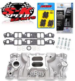 Edelbrock 2701 Small Block Chevy Performer Intake Manifold withBolts/Gaskets/RTV