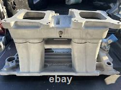 Edelbrock 2x4 Dual Quad SBC Small Block Chevy Tunnel Ram