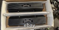 Edelbrock 41453 Classic Series Valve Cover Set, For Small Block Chevy-Brand New