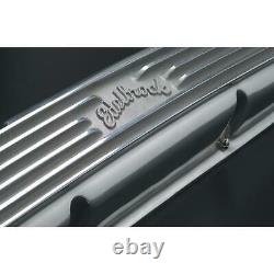 Edelbrock 4145 Small Block Chevy SBC 327 350 400 V8 Retro Finned Valve Covers