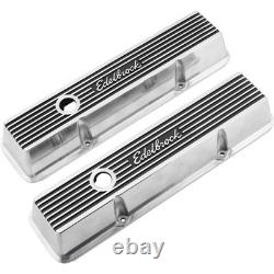Edelbrock 4262 Elite Series Valve Cover Set, Small Block Chevy 305 350 400 SBC Edelbrock 4262 Elite Series Valve Cover Set, Small Block Chevy 305 350 400 SBC