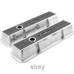 Edelbrock 4262 Elite Series Valve Cover Set, Small Block Chevy 305 350 400 SBC