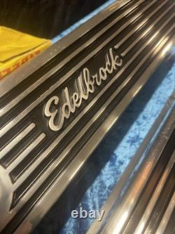 Edelbrock 4262 Elite Series Valve Cover Set, Small Block Chevy 305 350 400 SBC