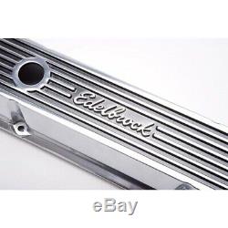 Edelbrock 4262 Elite Series Valve Cover Set, Small Block Chevy 305 350 400 SBC