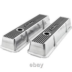 Edelbrock 4262 Elite Series Valve Cover Set, Small Block Chevy 305 350 400 SBC