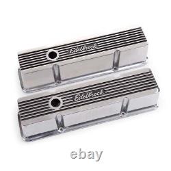 Edelbrock 4263 Elite Series Valve Cover Set, Small Block Fits Chevy