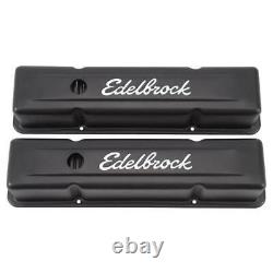 Edelbrock 4643 Engine Valve Cover Set Fits Chevrolet Small-Block Gen I265 4.3L