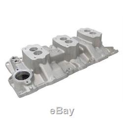 Edelbrock 5418 Small Block Chevy 3x2 3-Bolt Carb Intake Manifold