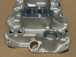 Edelbrock 5419 Three-Deuce 3x2 C-357 Aluminum Intake Manifold Small Block Chevy