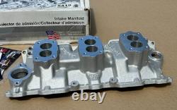 Edelbrock 5419 Three-Deuce 3x2 C-357 Aluminum Intake Manifold Small Block Chevy