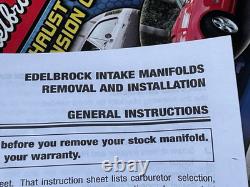 Edelbrock 5419 Three-Deuce 3x2 C-357 Aluminum Intake Manifold Small Block Chevy